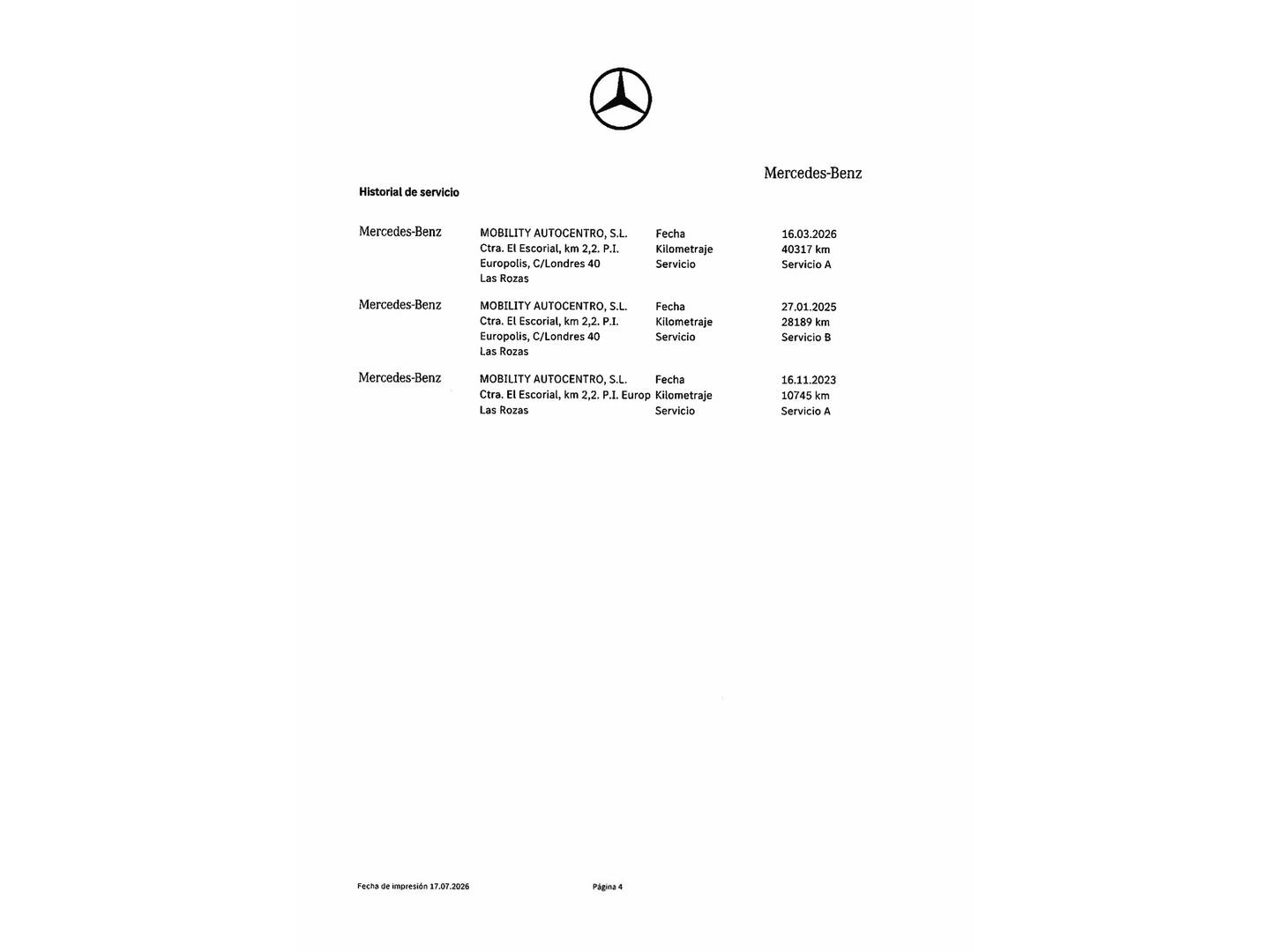 Foto del mantenimiento del Mercedes Clase C Mercedes Clase C 220 d (200 CV) Pack AMG