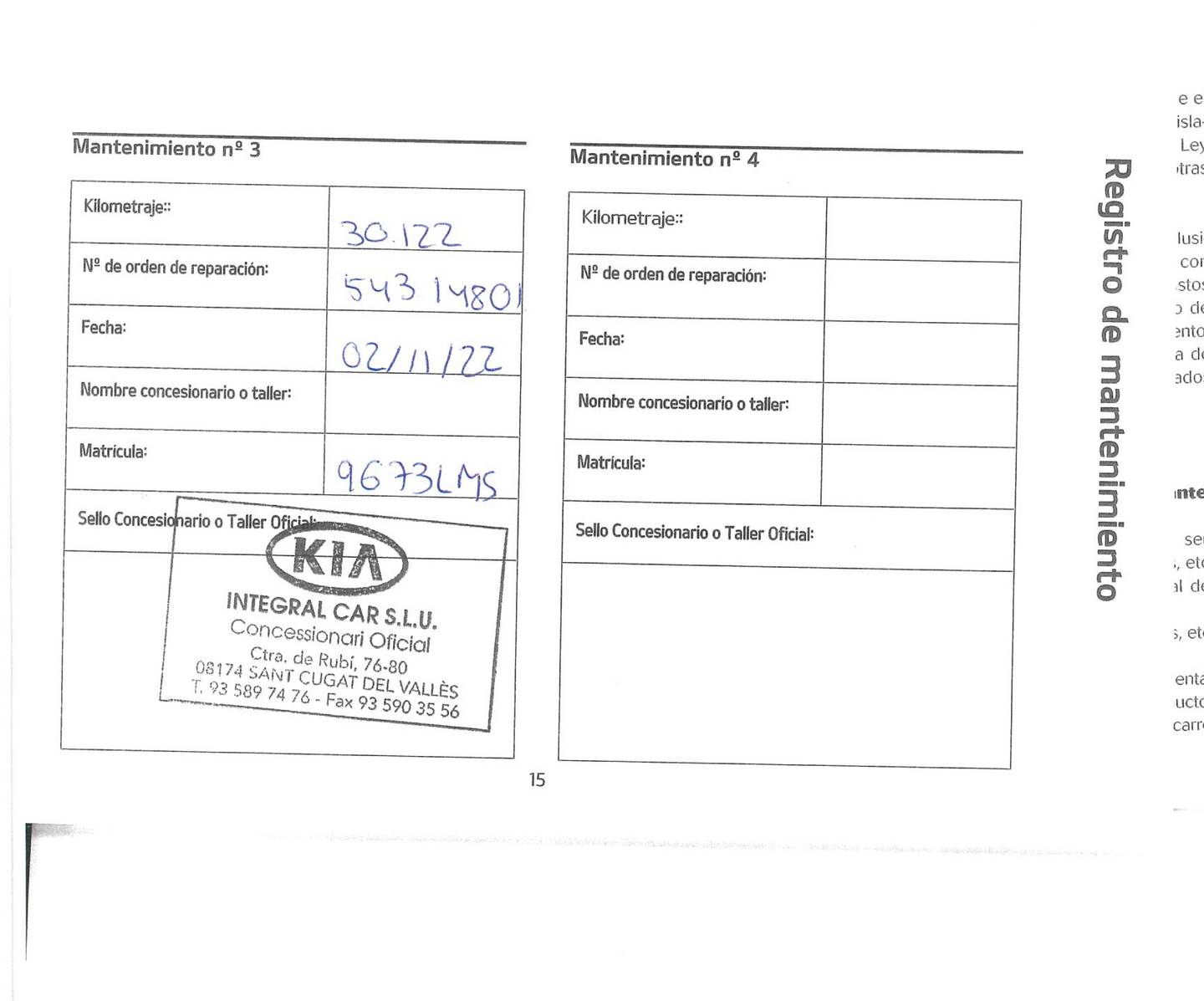 Foto del mantenimiento del KIA Sportage KIA Sportage 1.6 MHEV Concept 4x2 (136 CV)