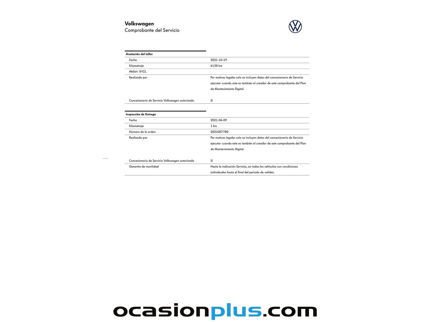 Foto del mantenimiento del Volkswagen T-Roc Volkswagen T-Roc Advance 2.0 TDI (150 CV) DSG