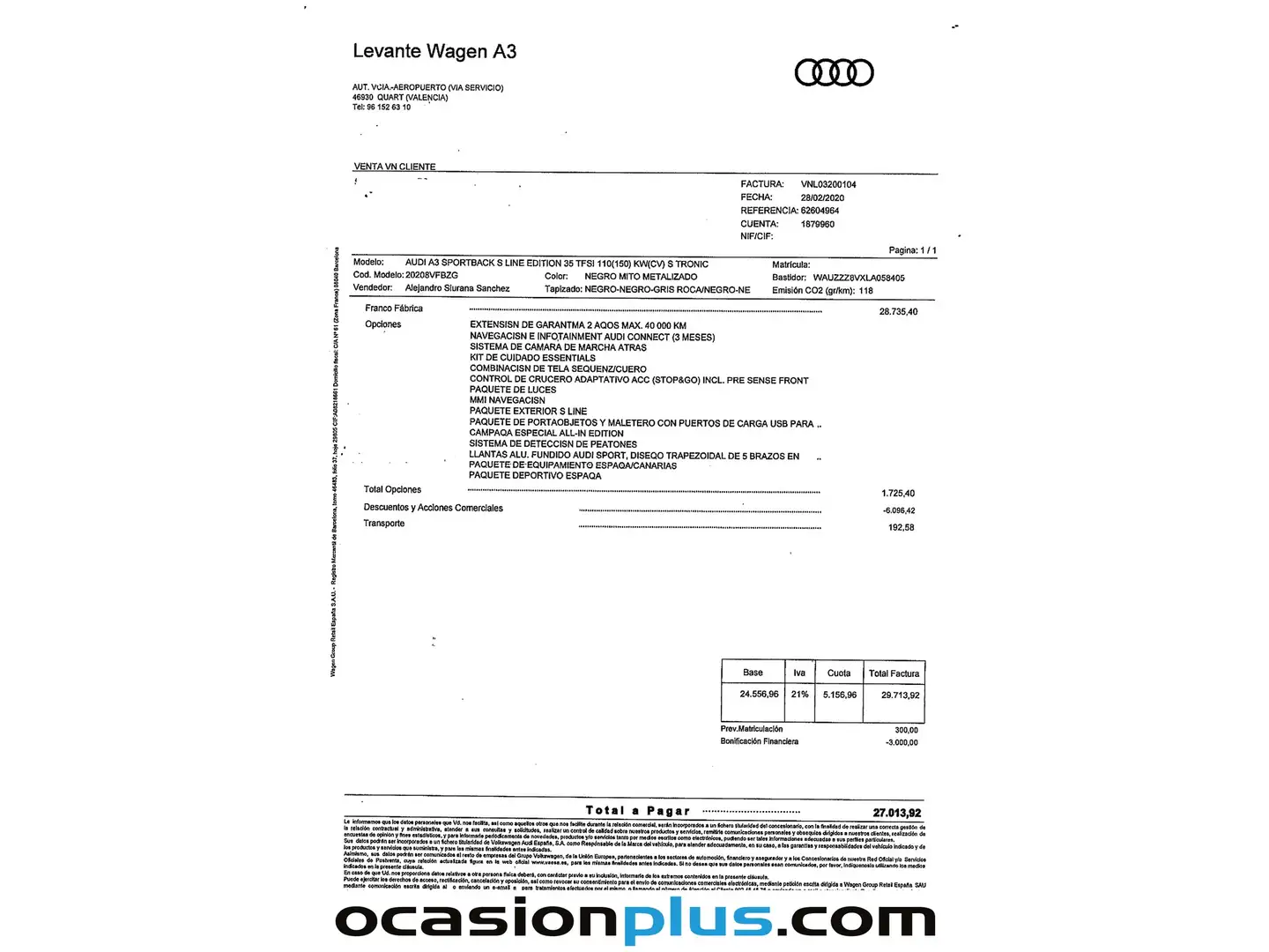 Foto Audi A3 Audi A3 Sportback Sportback ALL-IN edition 35 TFSI  (150 CV) S tronic