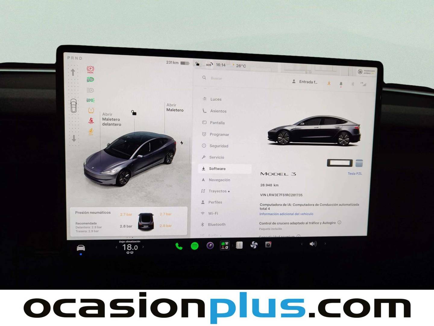 Extras del Tesla Model 3 Tesla Model 3 RWD (283 CV)