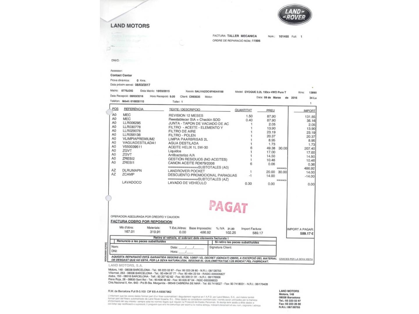 Foto Land Rover Range Rover Evoque Land Rover Range Rover Evoque 2.2L TD4 Pure Tech 4x4  (150 CV)