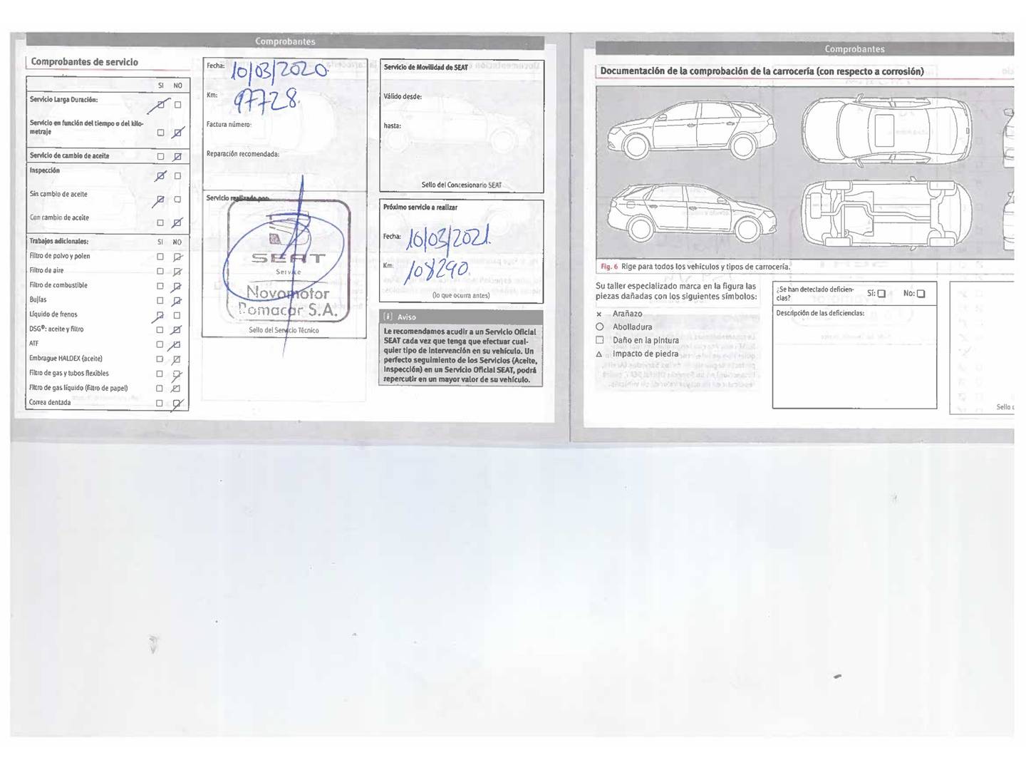 Foto del mantenimiento del Seat Altea Seat Altea 1.2 TSI S&S I-Tech (105 CV)