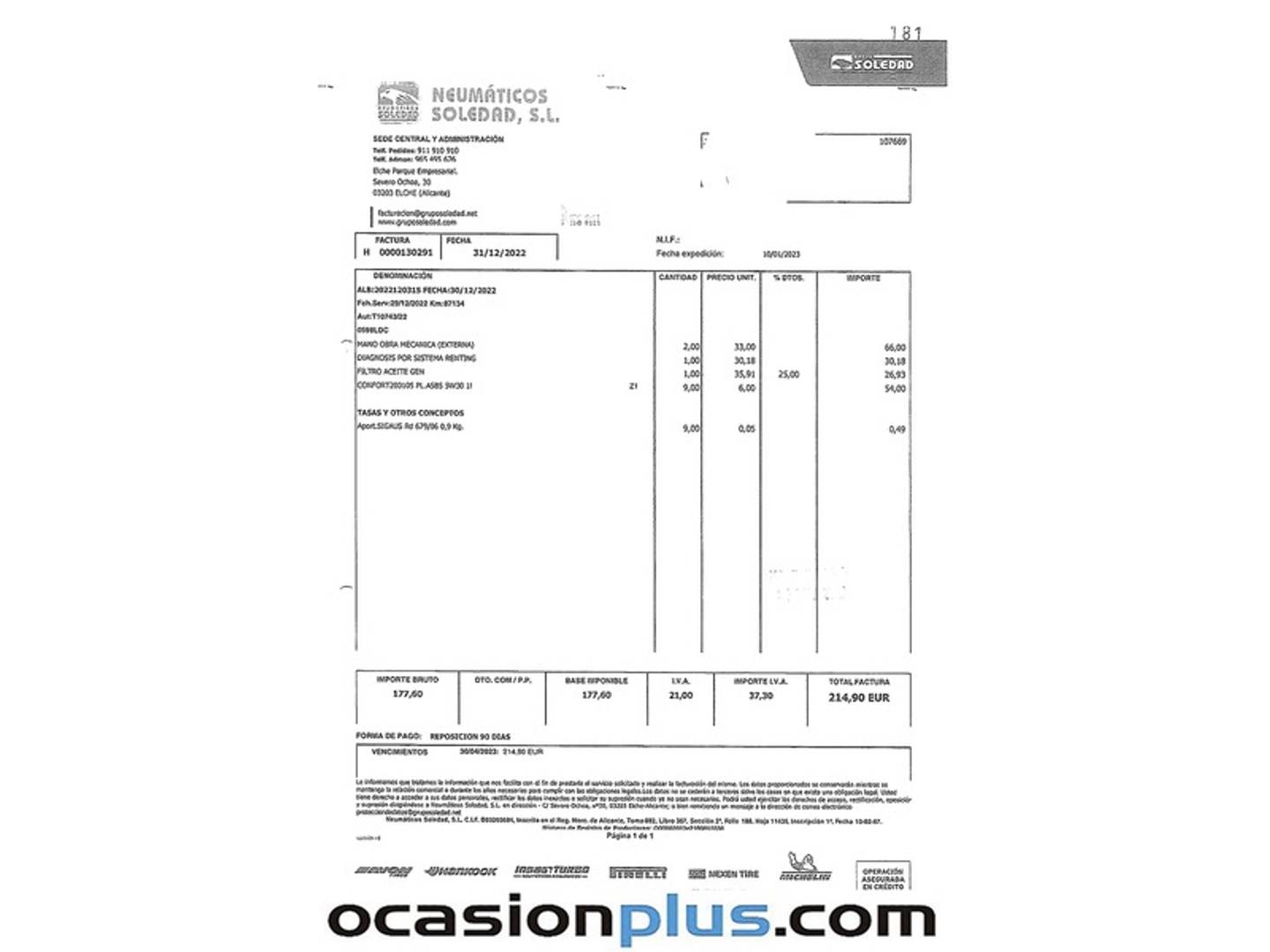 Foto del mantenimiento del Mercedes Vito Mercedes Vito Combi 114 CDI Tourer Pro Compacta Auto (136 CV)