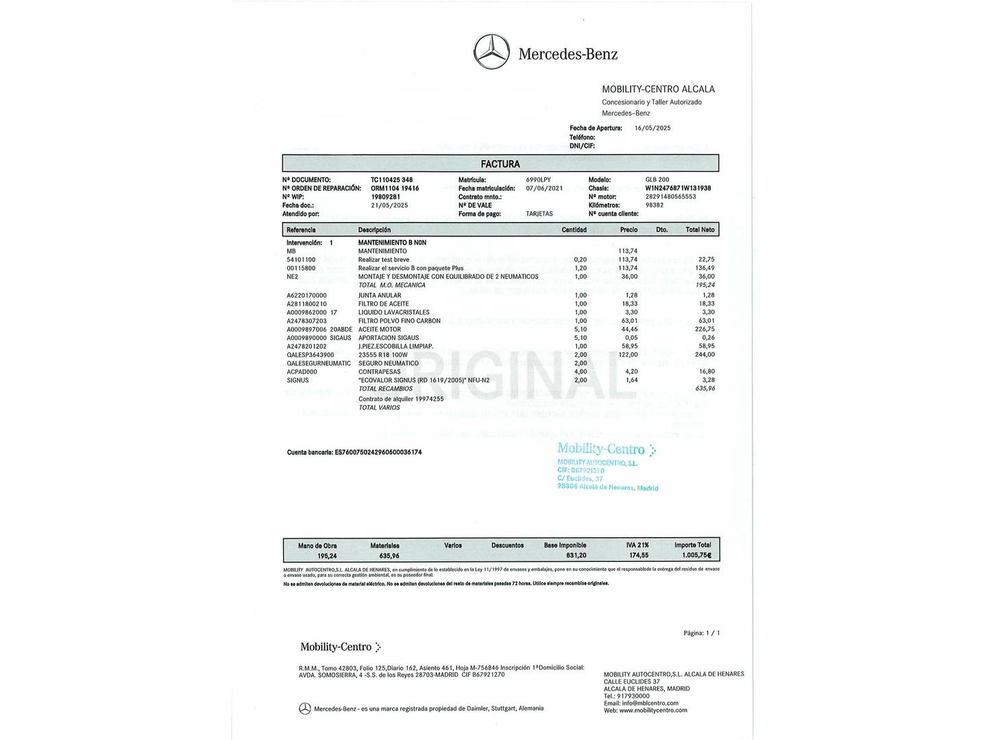 Foto Mercedes GLB Mercedes-Benz GLB GLB 200 (163 CV)