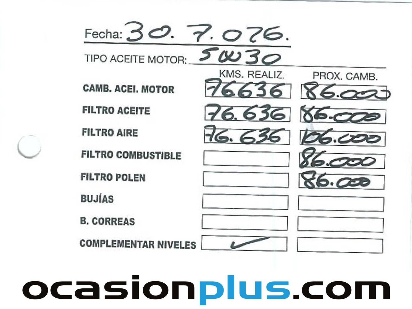 Foto del mantenimiento del Peugeot 5008 Peugeot 5008 Allure 1.2 PureTech S&S (130 CV) 7 Plazas