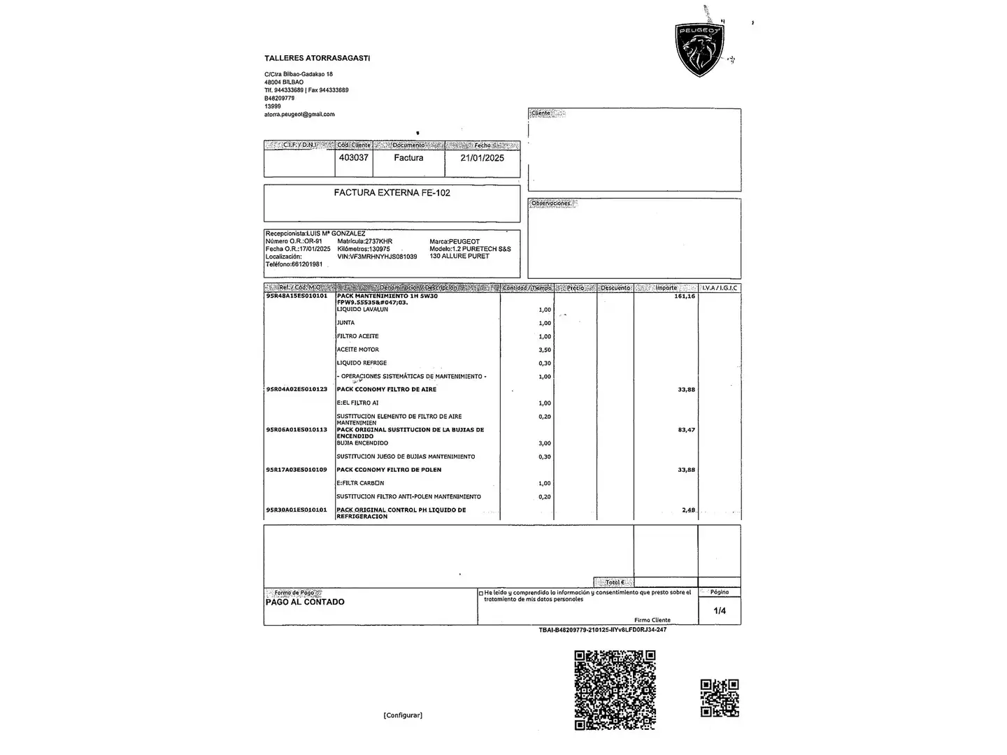 Foto Peugeot 3008 Peugeot 3008 PureTech 130 Allure (130 CV)