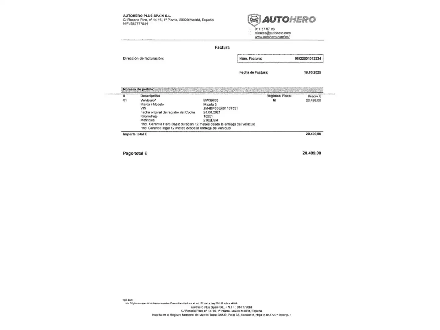 Foto Mazda Mazda3 Mazda Mazda 3 2.0 Skyactiv-G Evolution (122 CV)