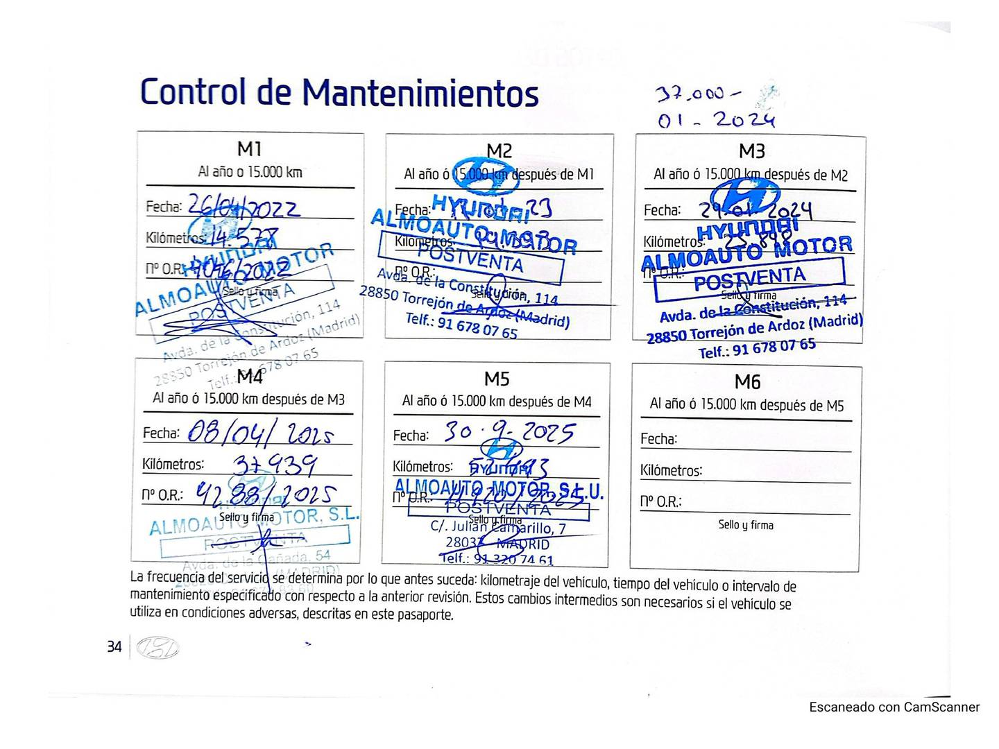 Foto del mantenimiento del Hyundai Bayon Hyundai Bayon 1.0 TGDI 48V Tecno (100 CV)