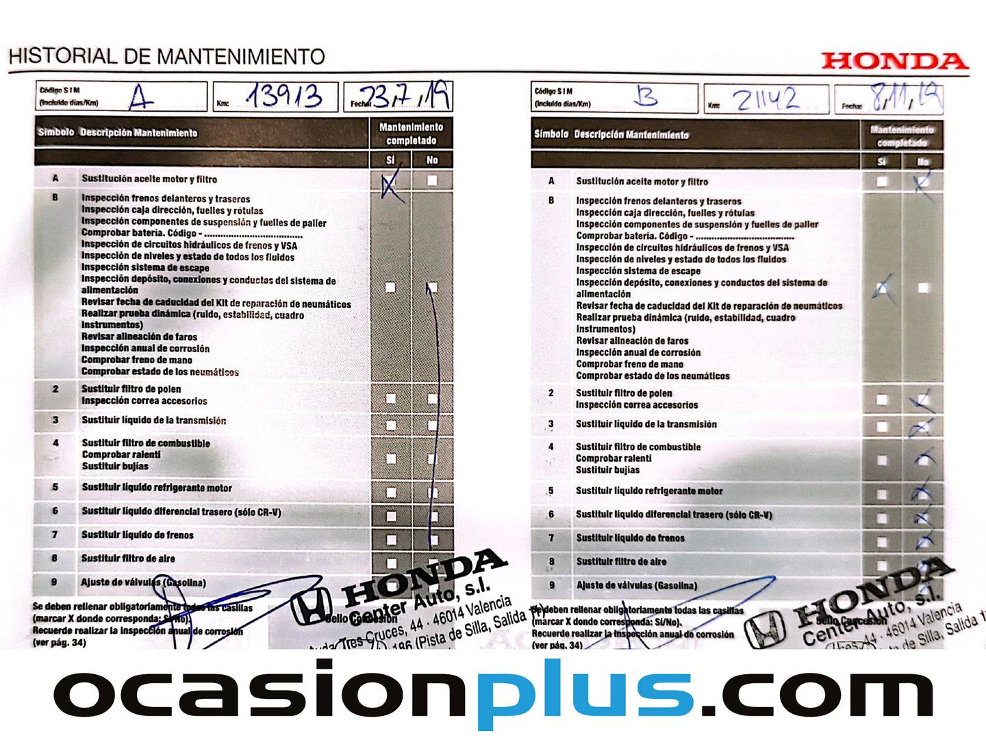 Foto del mantenimiento del Honda Civic Honda Civic 1.0 I-VTEC TURBO Elegance Navi (129 CV)