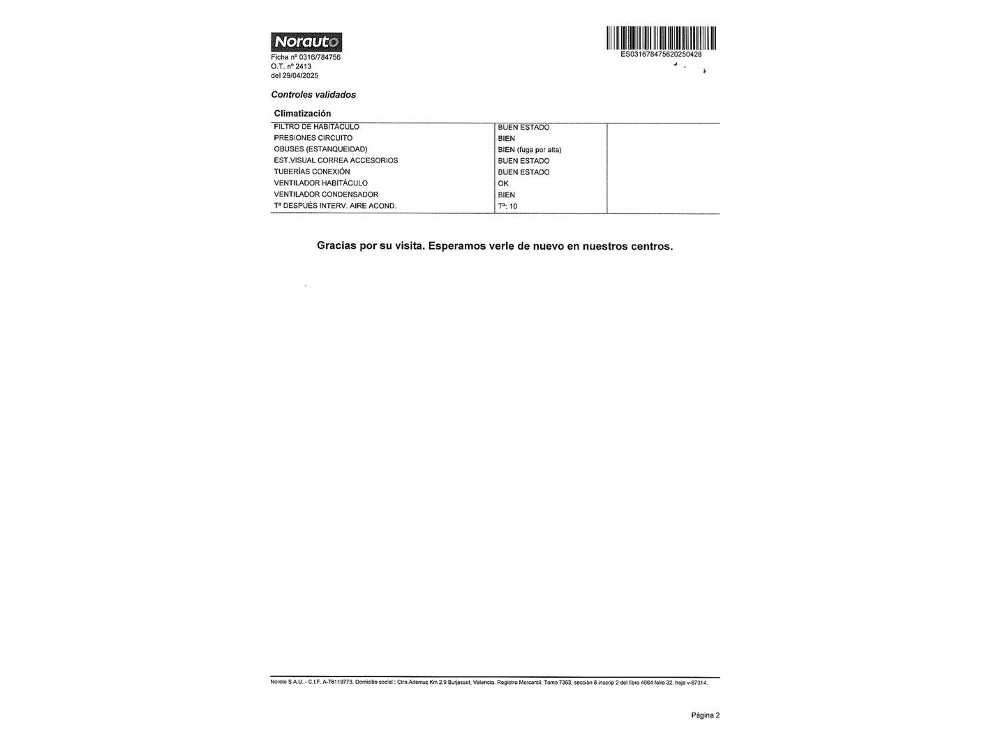 Foto del mantenimiento del Citroën C4 Citroën C4 1.6 e-HDI Collection (114 CV)