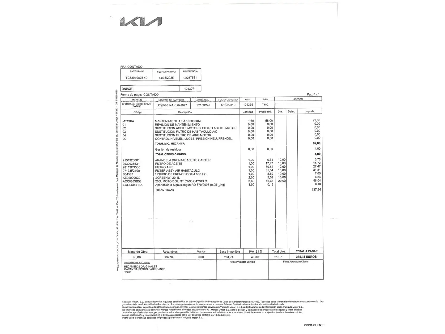 Foto KIA Sportage Kia Sportage 1.6 GDi Concept (Pack Style) 4x2  (132 CV)