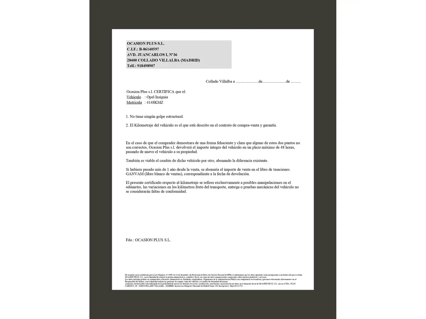 Certificado