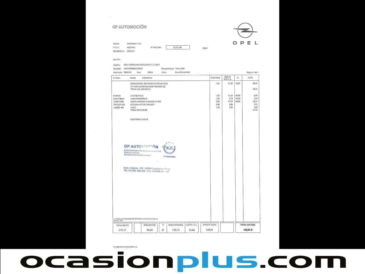 Foto Opel Crossland X Opel Crossland X 1.2 S&S Innovation (130 CV)