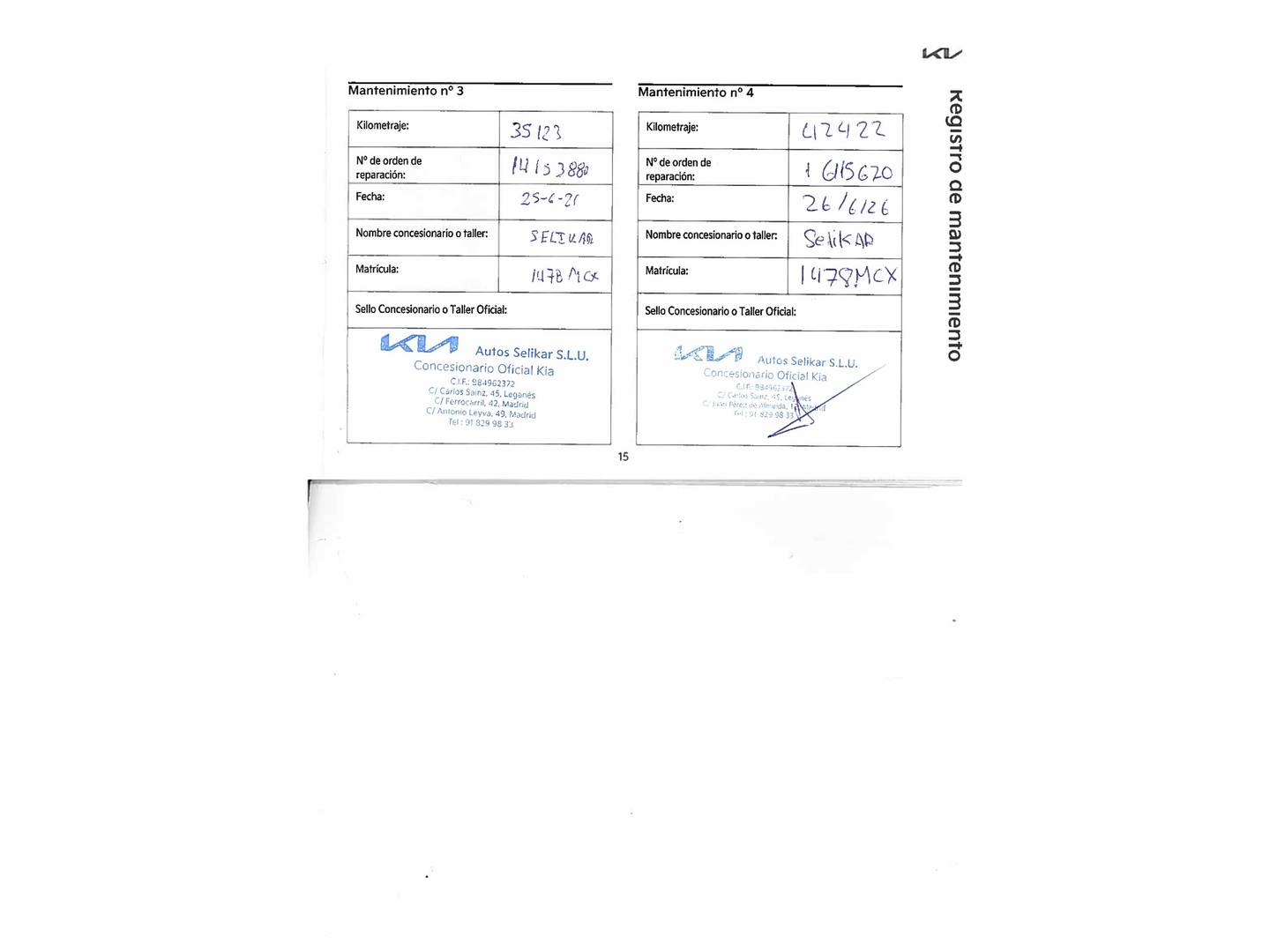 Foto del mantenimiento del KIA Sportage KIA Sportage 1.6 T-GDi Drive 4x2 (150 CV)