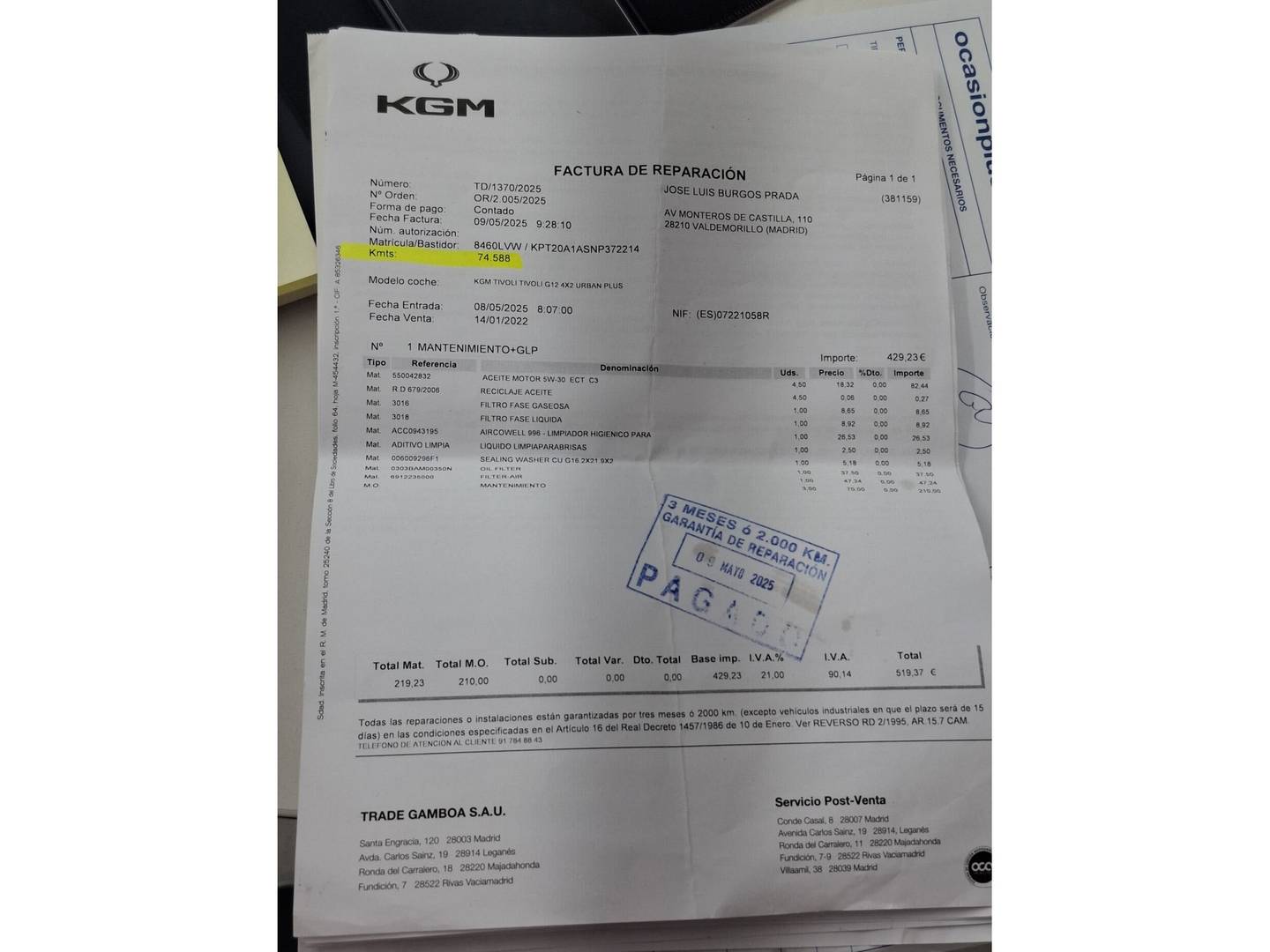 Foto SsangYong Tivoli Ssangyong Tivoli G12T Urban Plus (128 CV) GLP