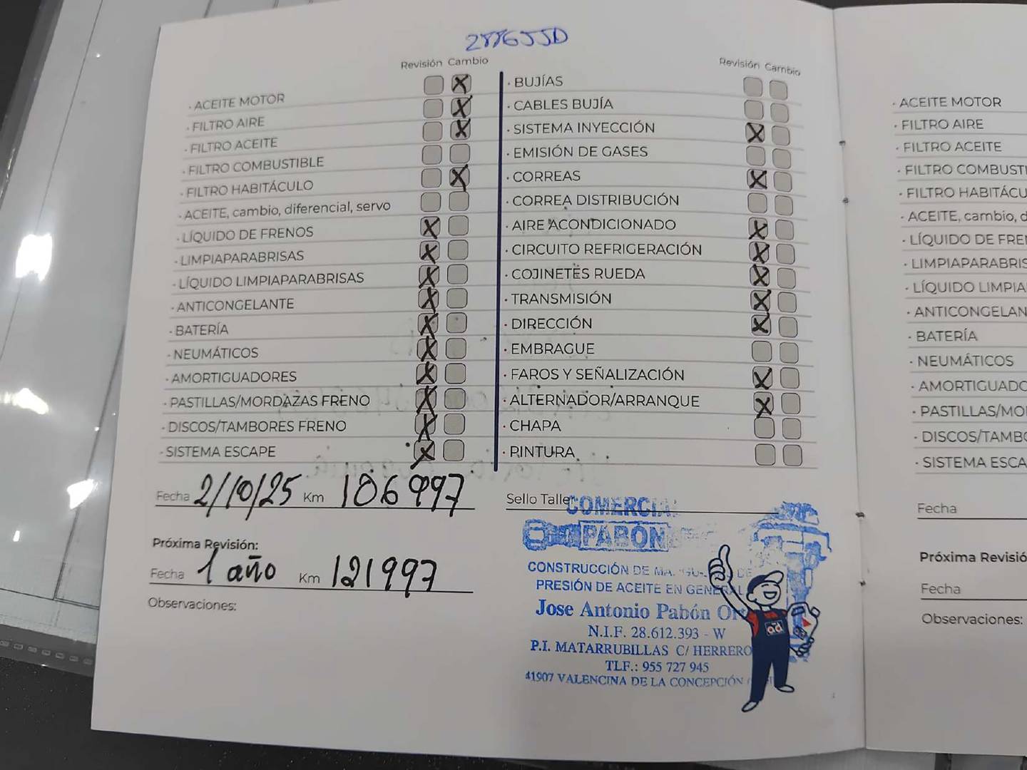 Foto del mantenimiento del Fiat 500 Fiat 500 1.2 8v Lounge (69 CV)