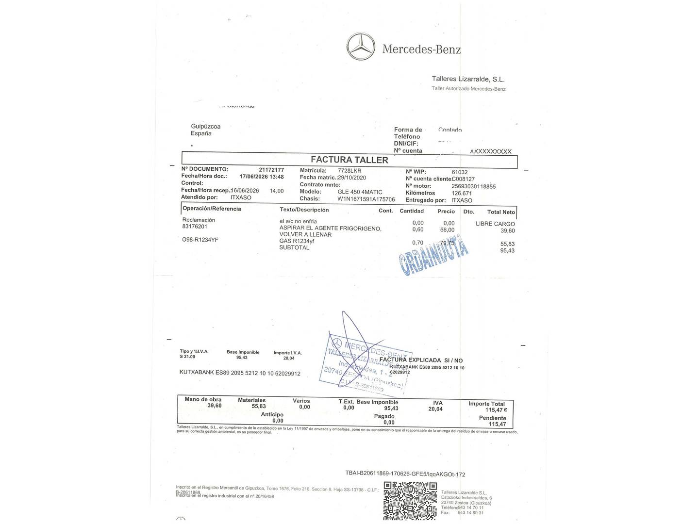 Foto del mantenimiento del Mercedes GLE Mercedes GLE GLE 450 4Matic (367 CV) Pack AMG