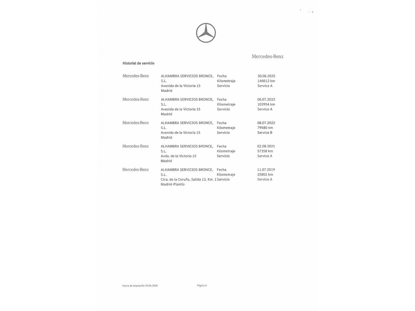 Foto del mantenimiento del Mercedes CLS Mercedes Clase CLS CLS 350 d 4Matic (286 CV) Pack AMG