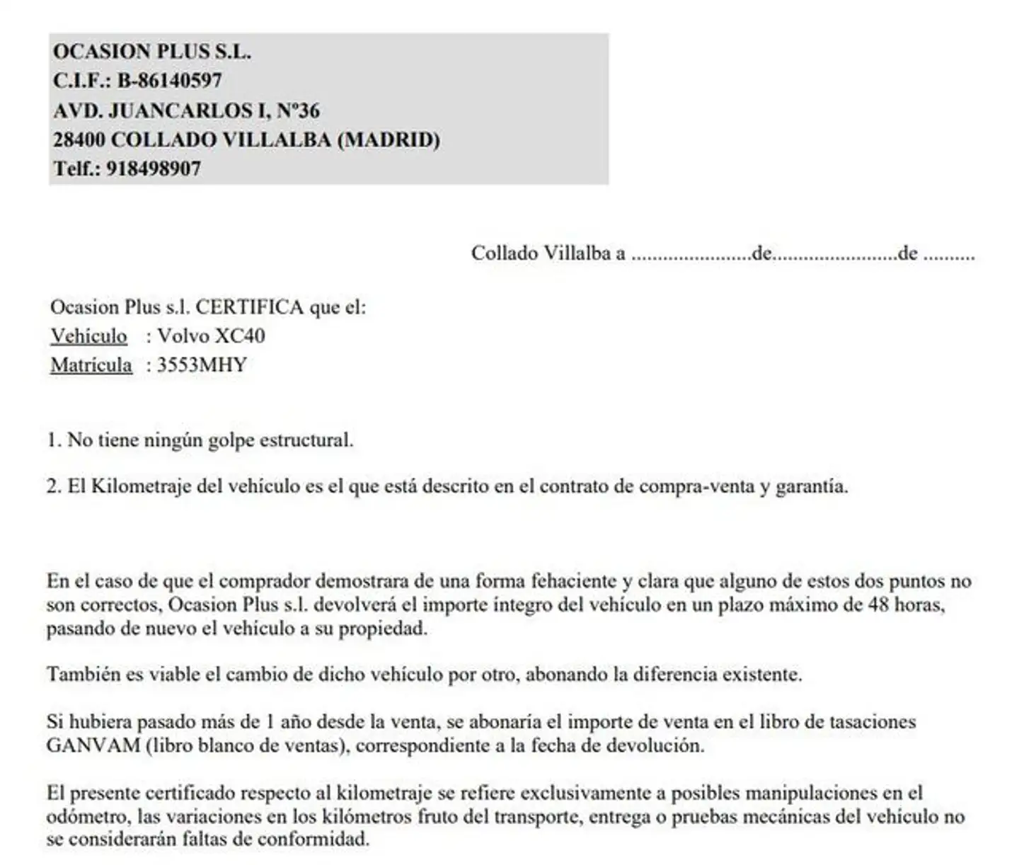 Certificado