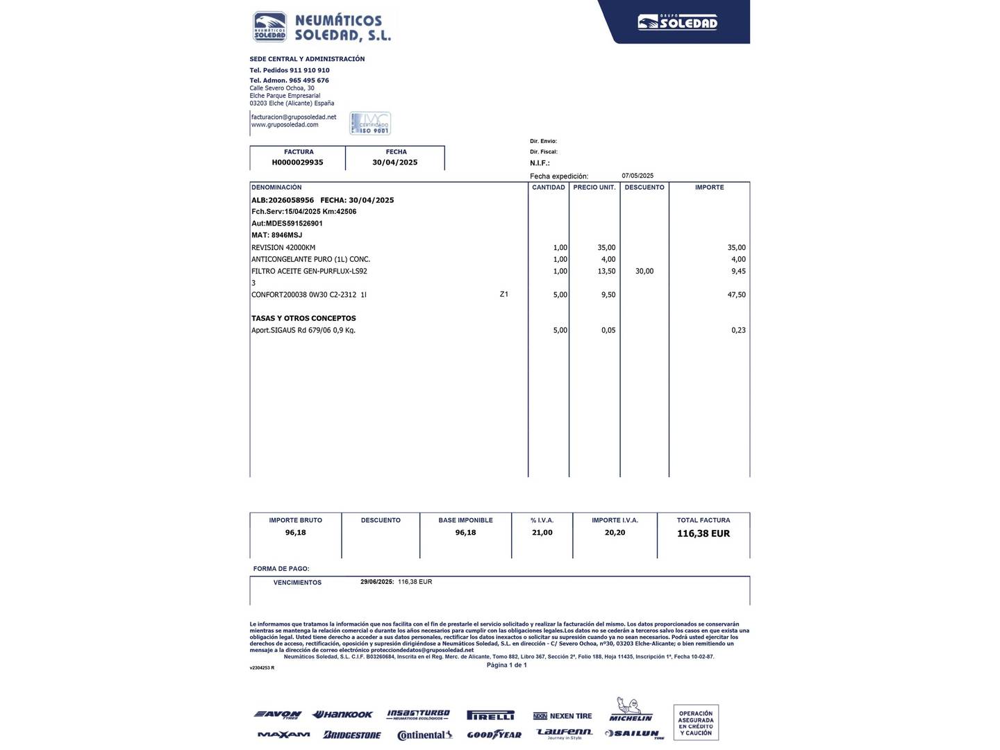 Foto del mantenimiento del Citroën C4 Citroën C4 PureTech 130 S&S Plus (131 CV)