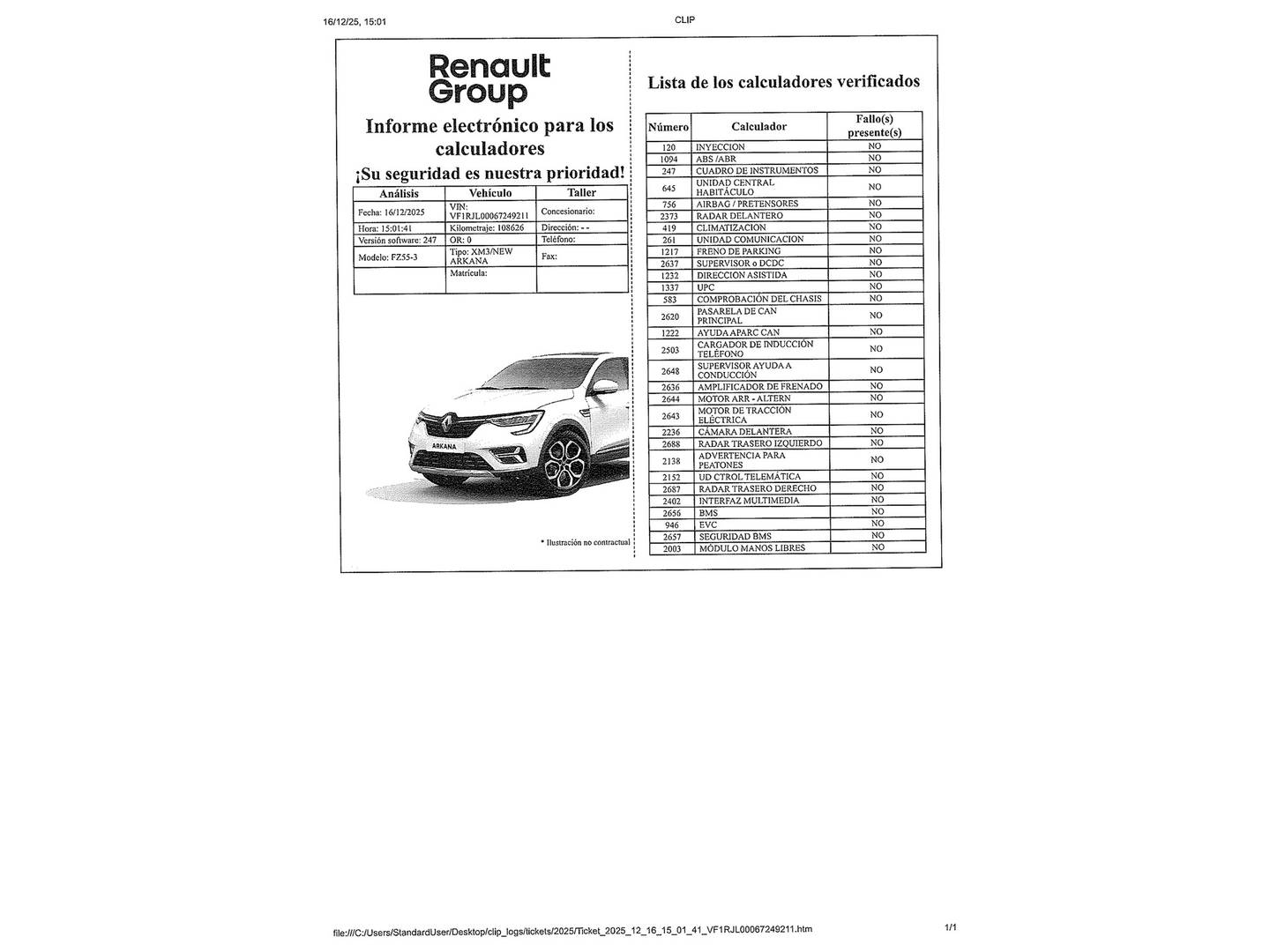 Foto Renault Arkana Renault Arkana Zen E-Tech Híbrido (145 CV)