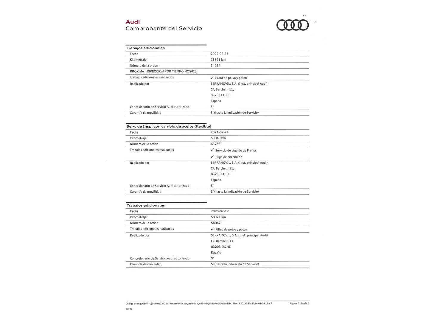 Foto del mantenimiento del Audi Q3 Audi Q3 design edition 1.4 TFSI ultra CoD (150 CV)