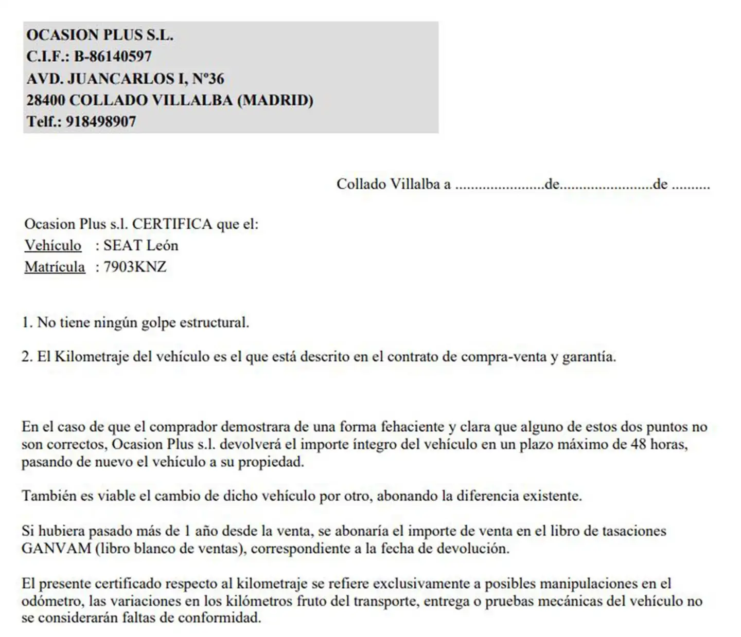Certificado