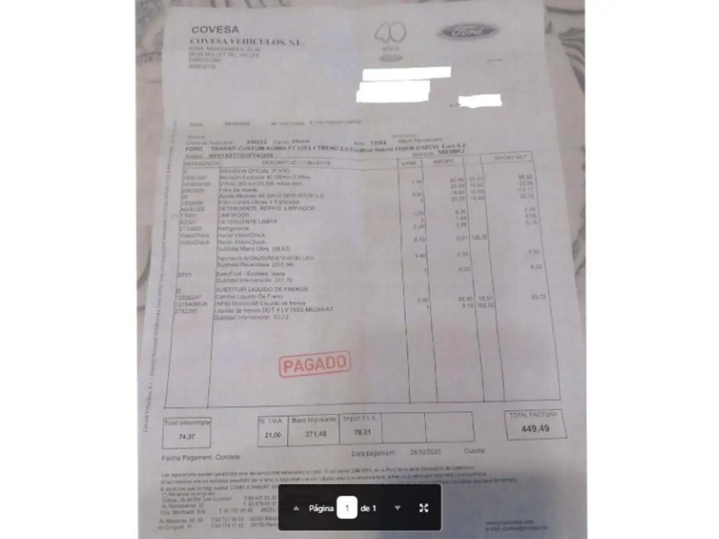 Foto Ford Transit Custom Ford Transit Custom 2.0 TDCI MHEV 320 L1 Trend  9 Plazas  (150 CV)