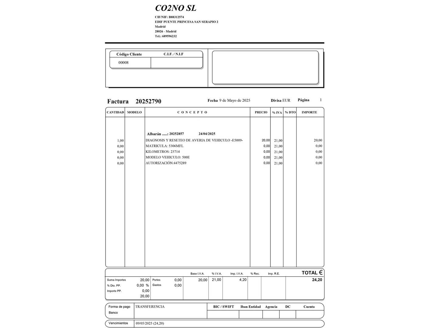 Foto del mantenimiento del Fiat 500 Fiat 500 Electrico Monotrim 320km (118 CV)