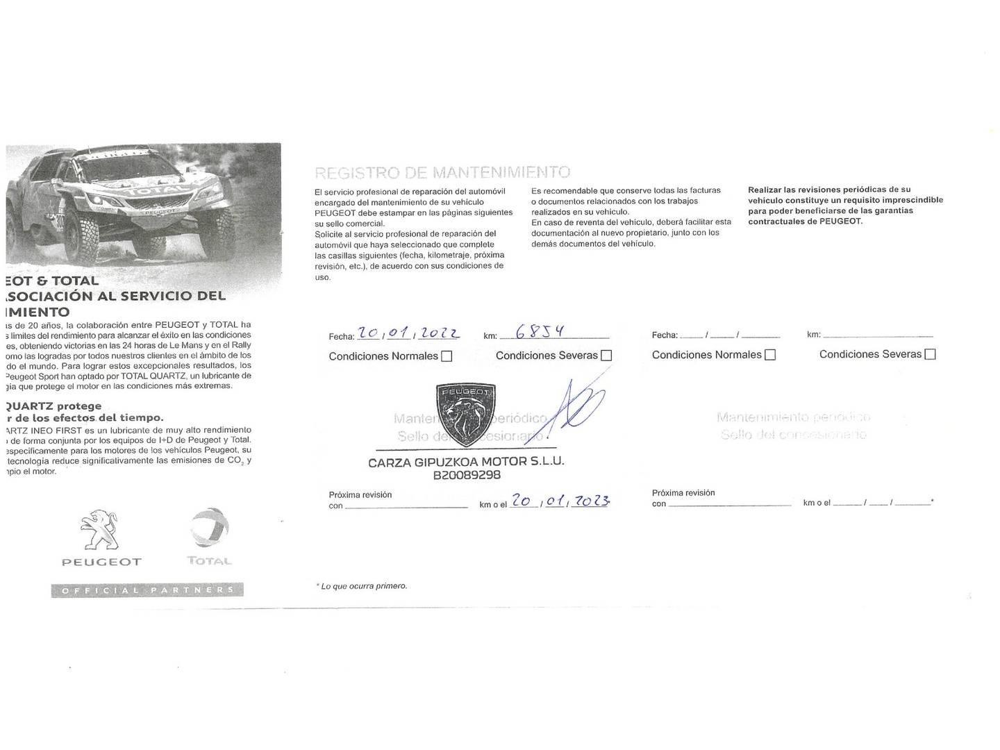 Foto del mantenimiento del Peugeot 5008 Peugeot 5008 PureTech 130 S&S GT (130 CV) 7 plazas