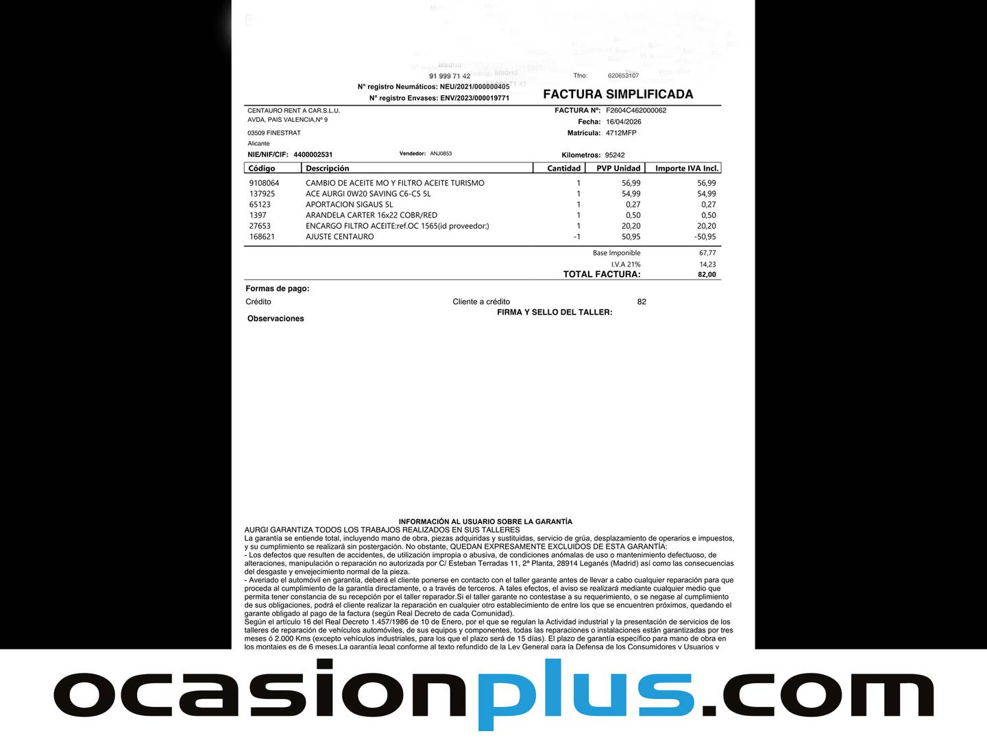 Foto del mantenimiento del Ford Puma Ford Puma 1.0 EcoBoost MHEV ST-Line X (125 CV)