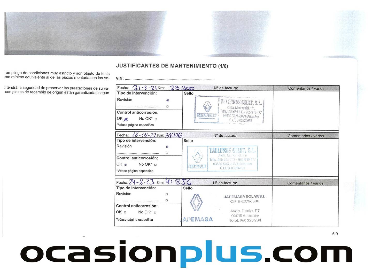 Foto del mantenimiento del Renault Captur Renault Captur Zen Energy TCe (90 CV)