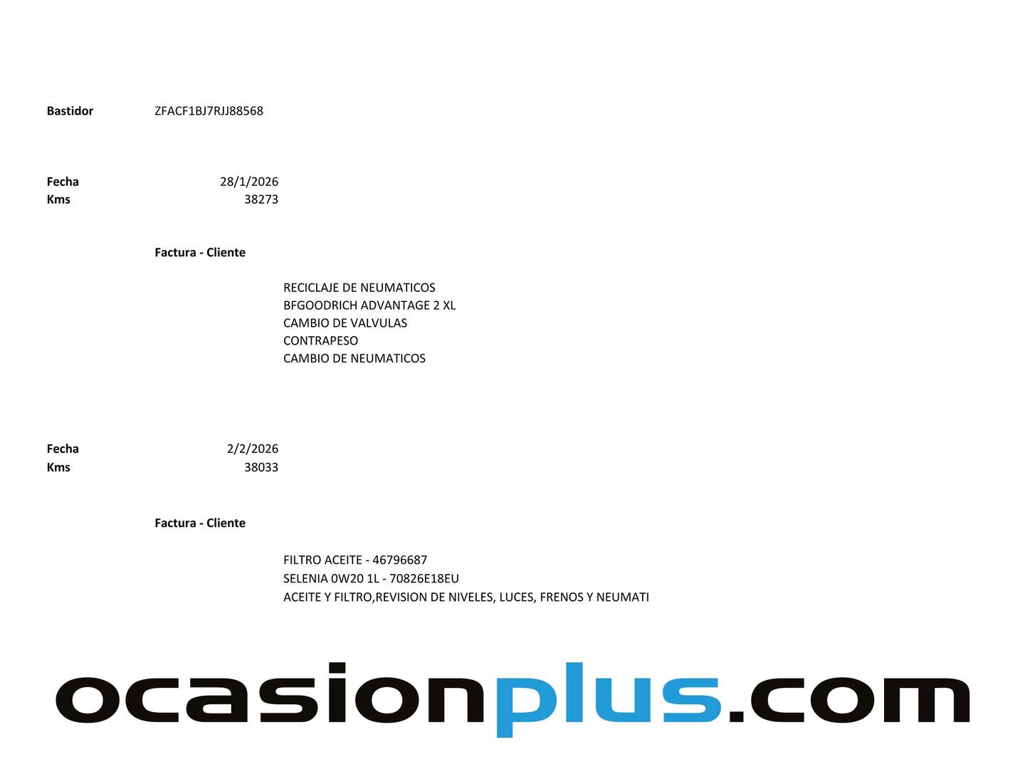 Foto del mantenimiento del Fiat 500 Fiat 500 1.0 Hybrid Dolcevita (70 CV)