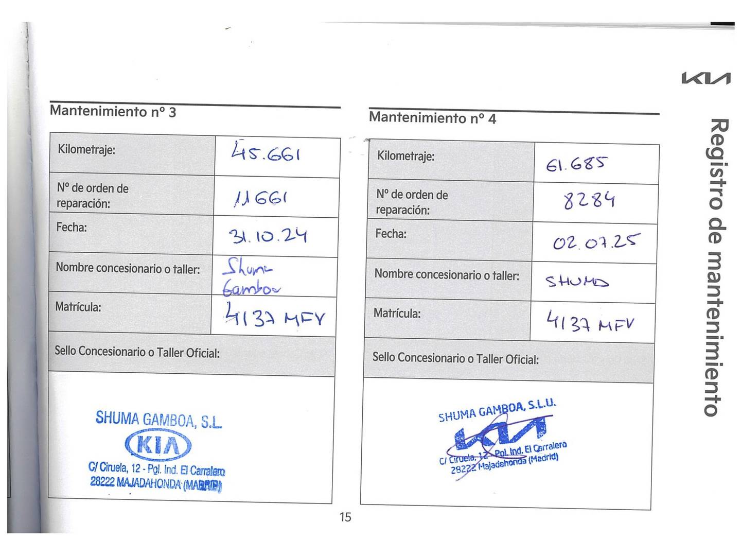 Foto del mantenimiento del KIA Sportage KIA Sportage 1.6 T-GDi HEV GT Line 4x4 (230 CV)