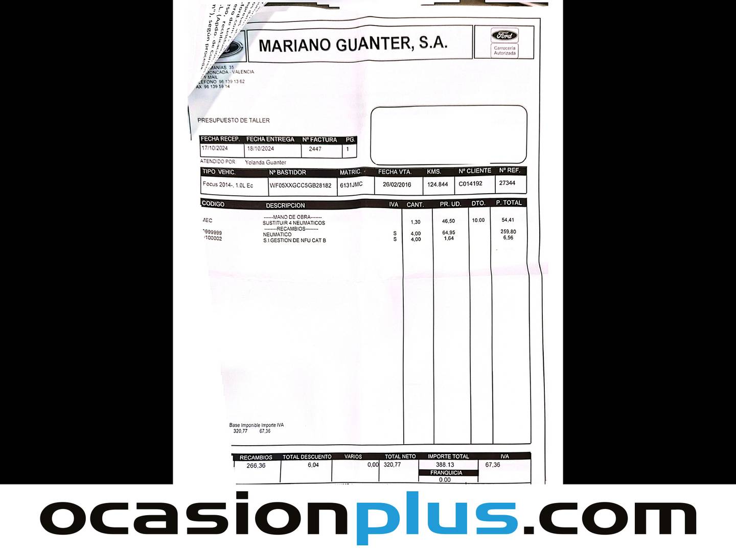 Foto del mantenimiento del Ford Focus Ford Focus 1.0 Ecoboost S&S Trend+ (125 CV)