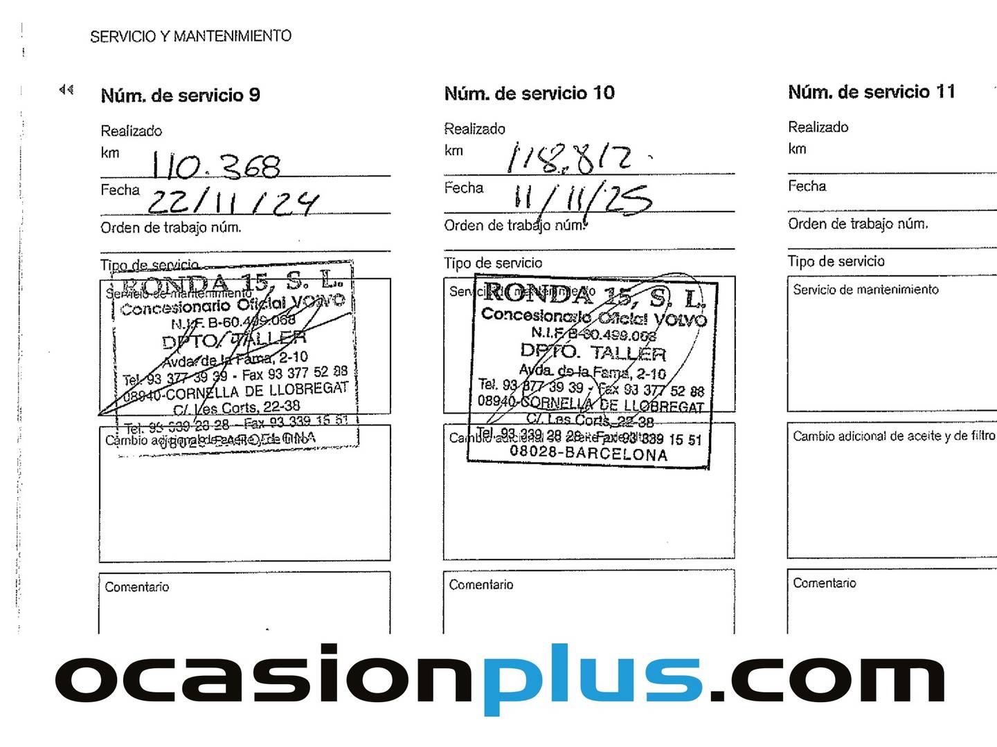 Foto del mantenimiento del Volvo XC60 Volvo XC60 D3 Kinetic (150 CV)