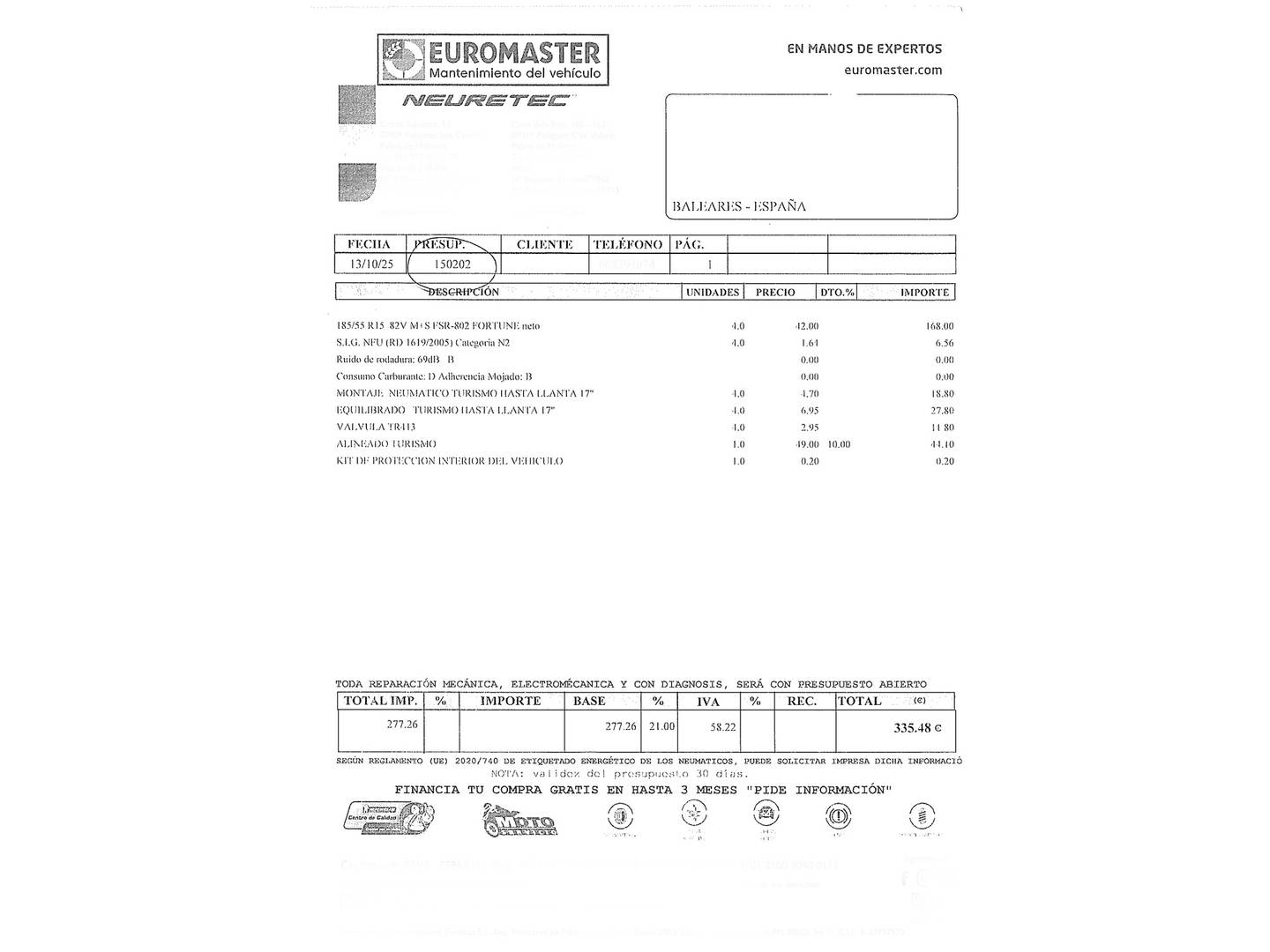 Foto del mantenimiento del Fiat 500 Fiat 500 1.2 8v Lounge (69 CV)
