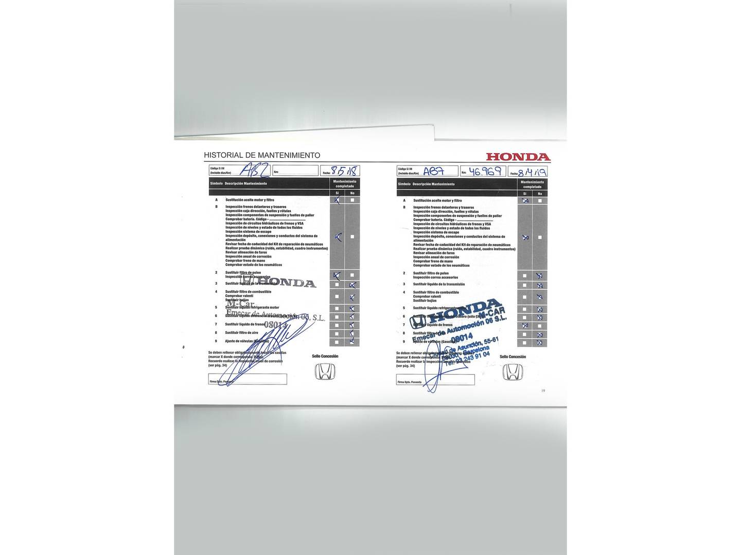 Foto del mantenimiento del Honda HR-V Honda HR-V 1.6 i-DTEC Executive (120 CV)