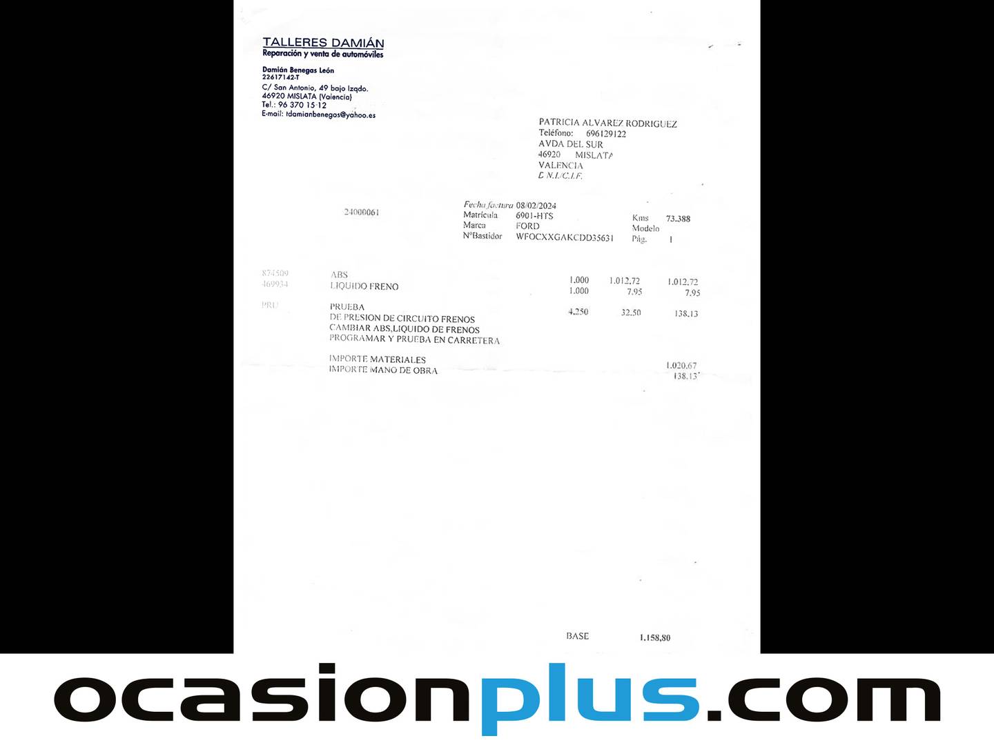 Foto del mantenimiento del Ford Fiesta Ford Fiesta 1.0 EcoBoost S&S Sport (125 CV)