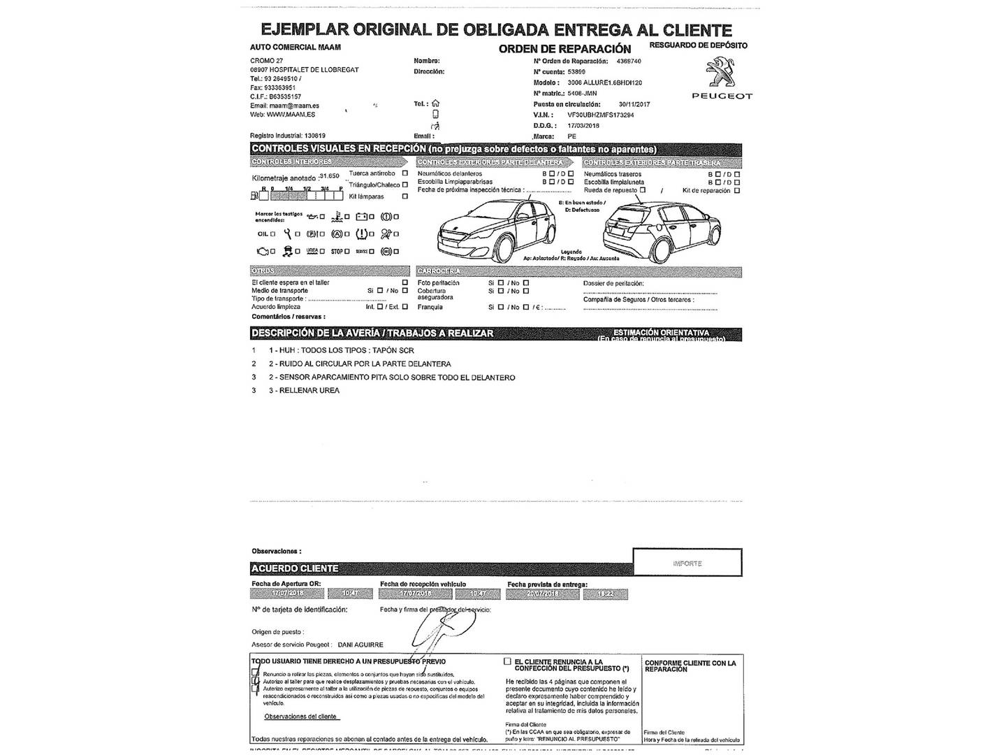 Peugeot 3008 Peugeot 3008 1.6 BlueHDi FAP Allure (120 CV) manual