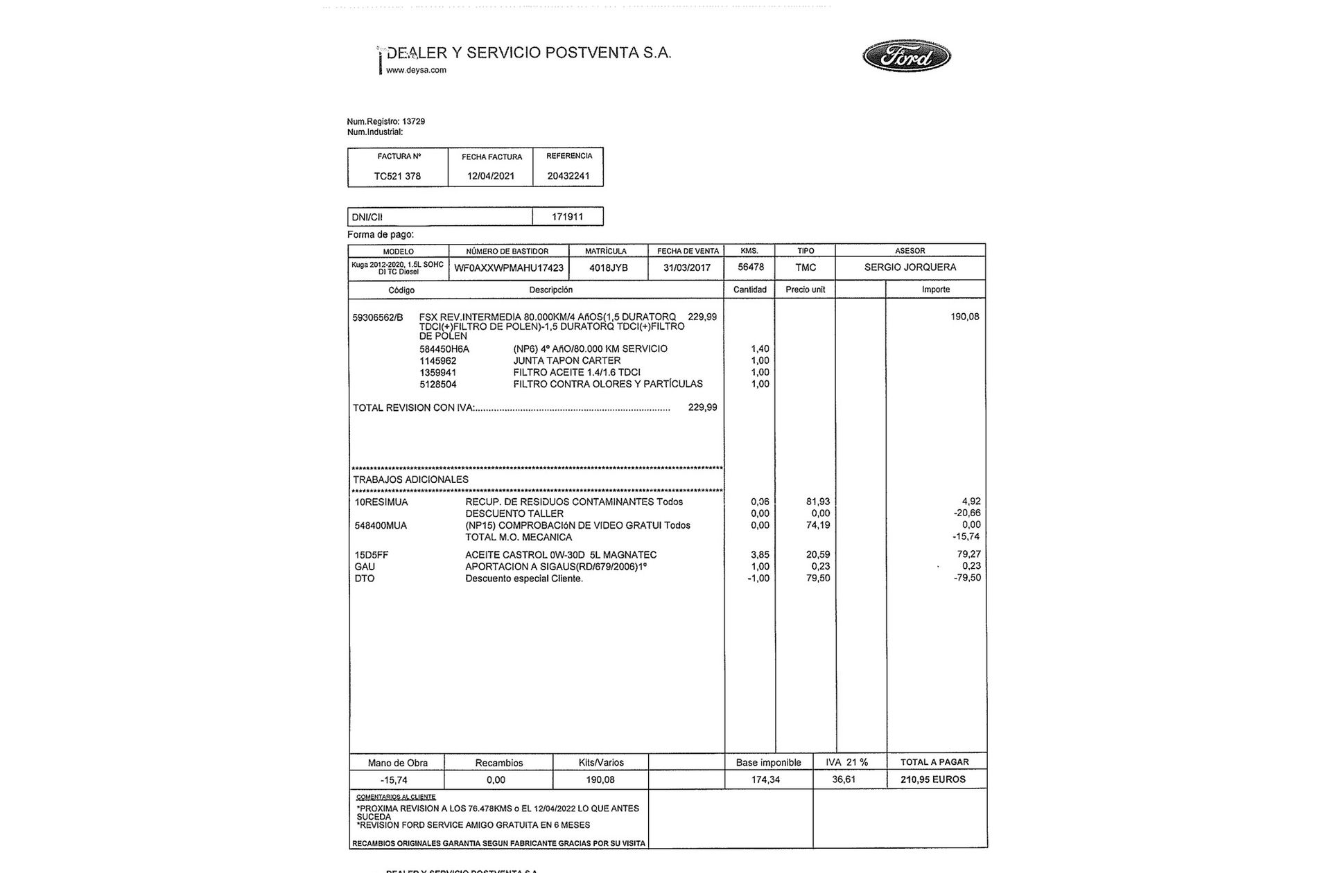 Ford Kuga 1.5 TDCi Titanium 4x2 - foto 25