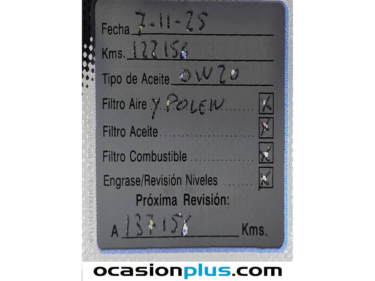 Foto del mantenimiento del Fiat Tipo Fiat Tipo SW 1.3 Multijet Mirror (95 CV)