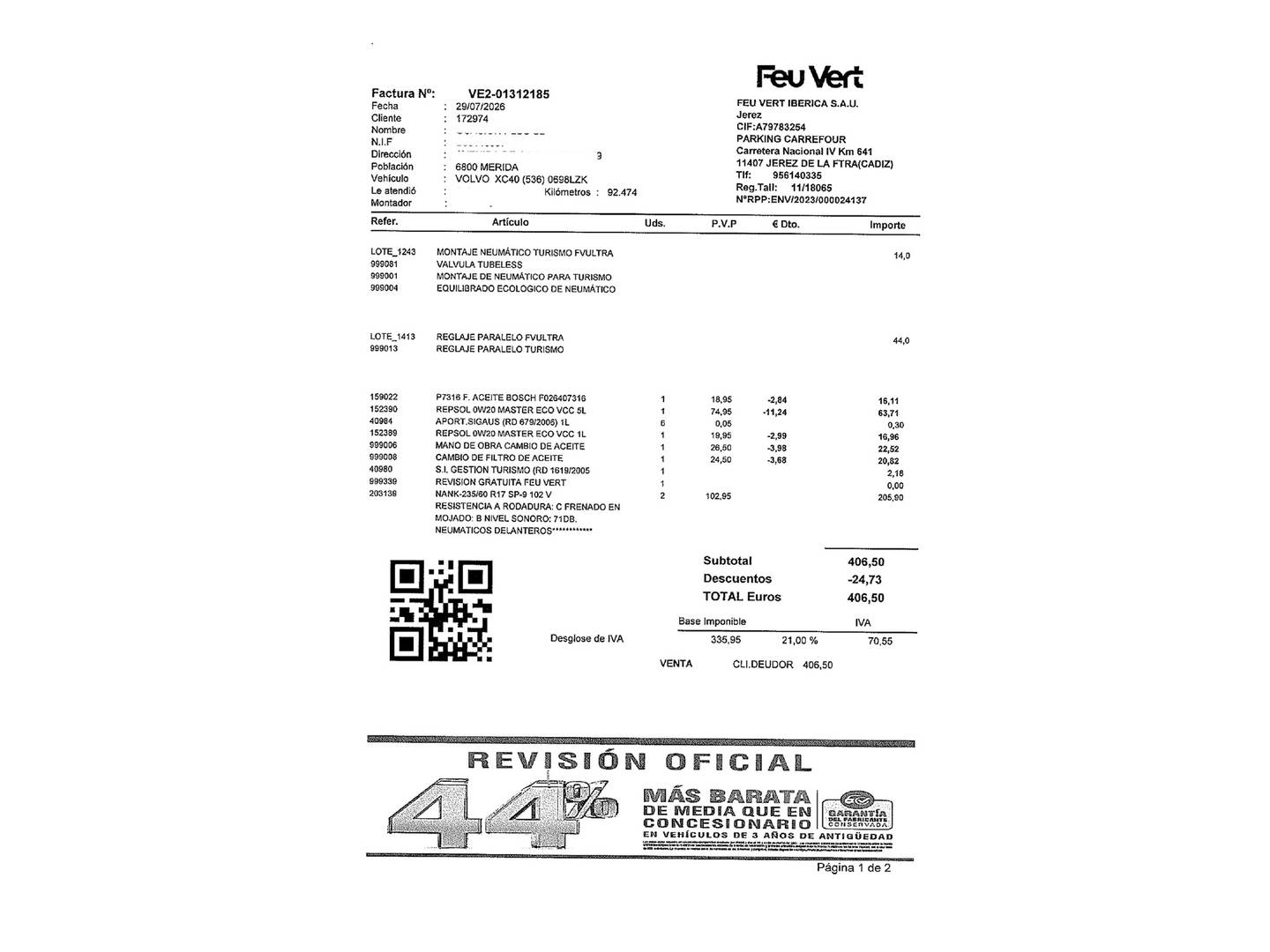 Foto del mantenimiento del BMW Serie 1 BMW Serie 1 116d (116 CV) Pack M