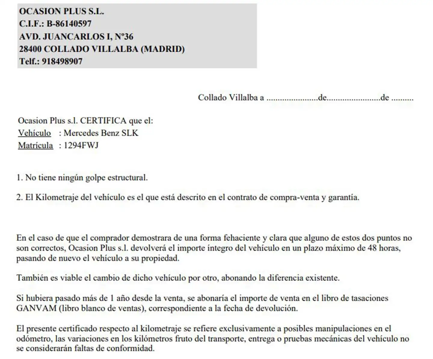 Certificado