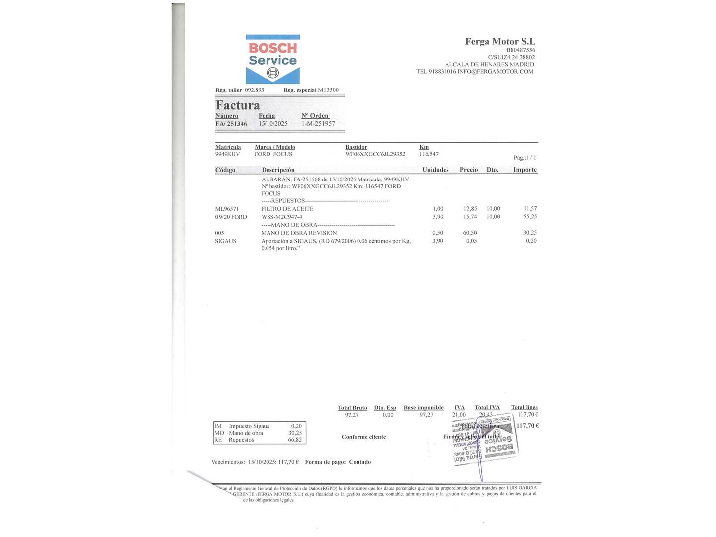 Foto Ford Focus Ford Focus SportBreak 1.5 TDCI Business (120 CV)