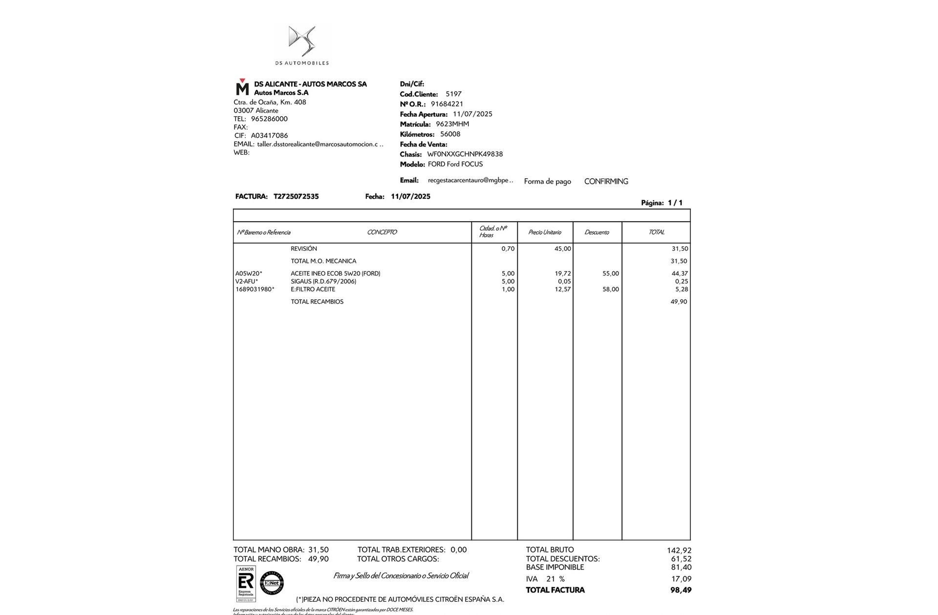 Ford Focus 1.0 EcoBoost MHEV ST-Line - foto 25