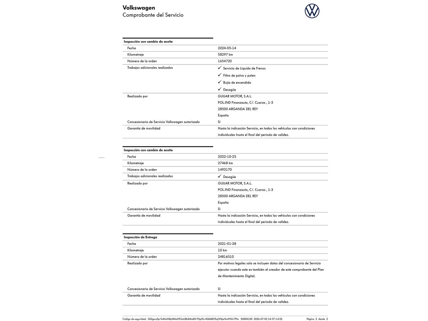 Foto del mantenimiento del Volkswagen Tiguan Volkswagen Tiguan R-Line 1.5 TSI (150 CV) DSG