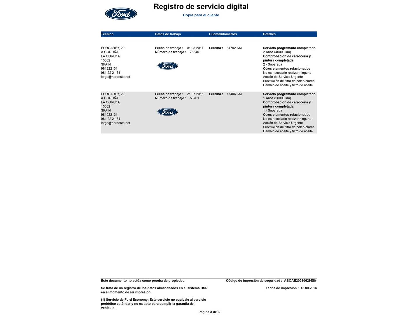 Foto del mantenimiento del Ford Kuga Ford Kuga 2.0 TDCI S&S Titanium 4x2 (120 CV)