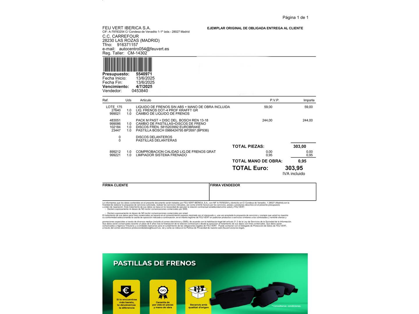 Foto del mantenimiento del Renault Clio Renault Clio Limited Energy TCe (90 CV)
